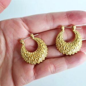 Gold Toned Huggie Earrings